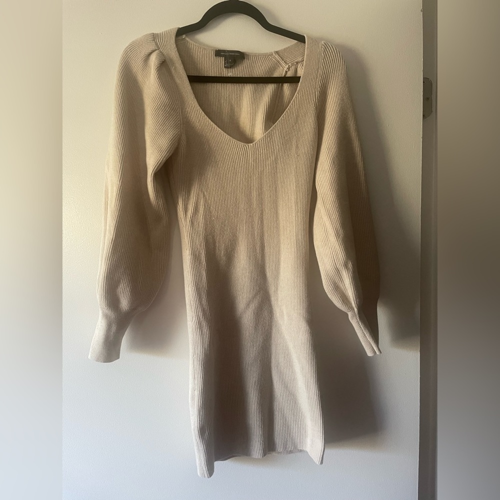 Worn once. French Connection mini sweater dress